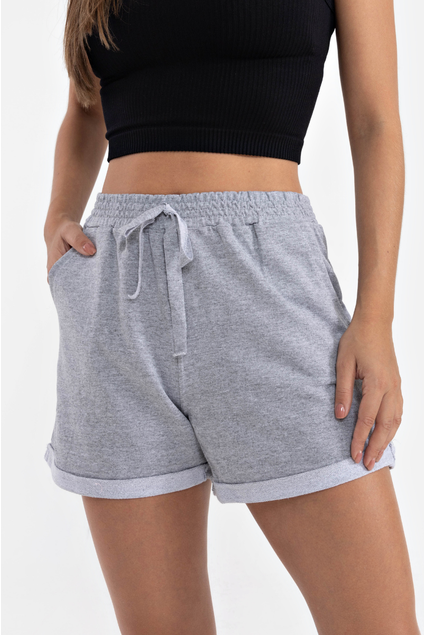 Short Moletom Cinza Feminino Short De Moletom Bebê De Amarração