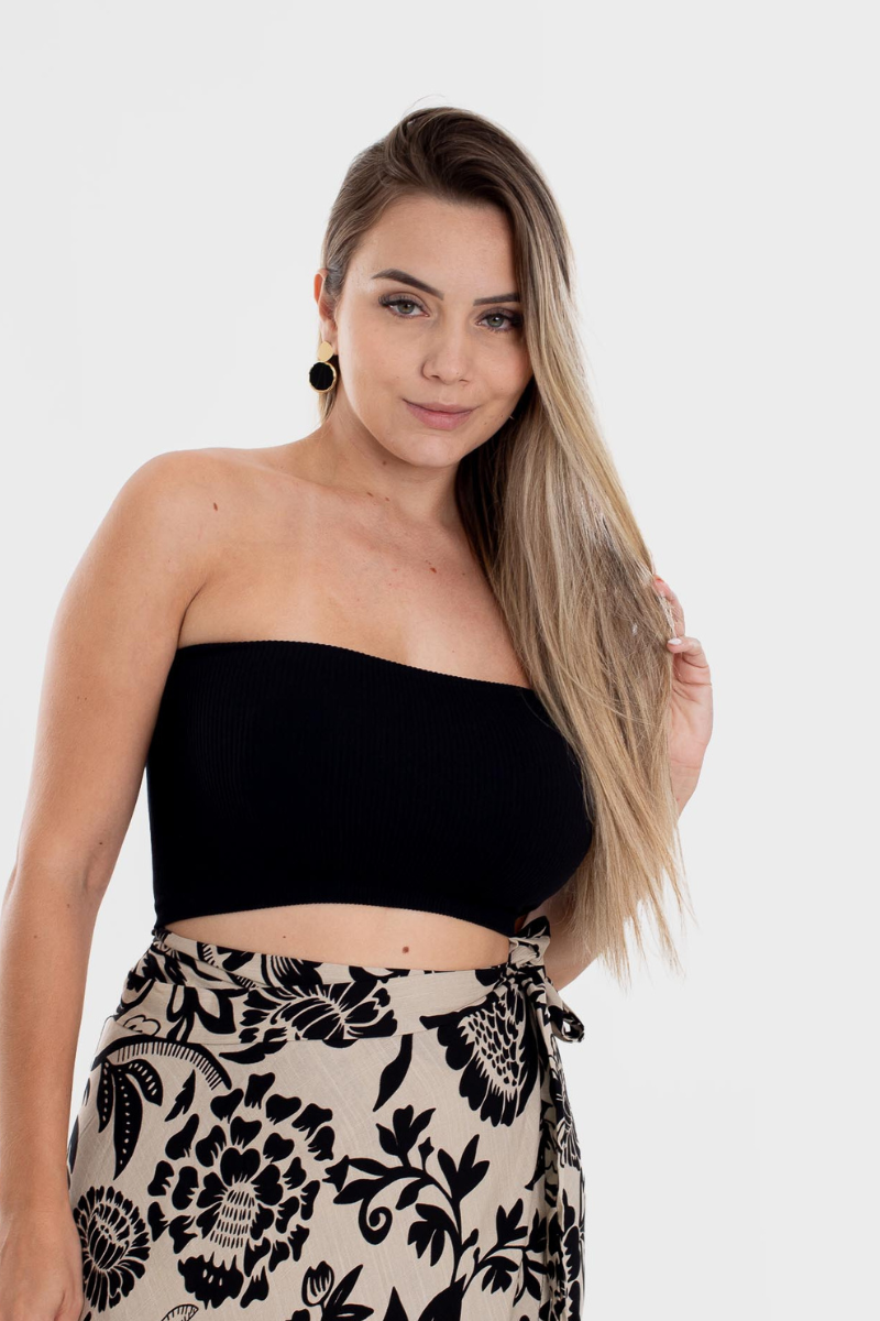 Top Faixa Feminino Poliamida Sem Costura Esportivo VDLJ261