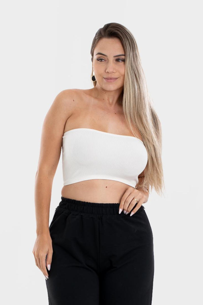 Top Faixa Feminino Poliamida Sem Costura Esportivo VDLJ261